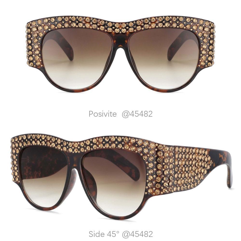 Luxury Shape Sunglasses For Women New Style Oversized New Latest Rhinestone Frame Style New Bling Diamond Glasses For Women New Fashionable  Shades