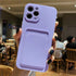 Luxury Silicone Phone Case for iphone 13 Pro Max 12 11 X XS XR Card Holder Wallet Soft Cover Cute Back Storage Stylish Silicone Case Smartphone Case