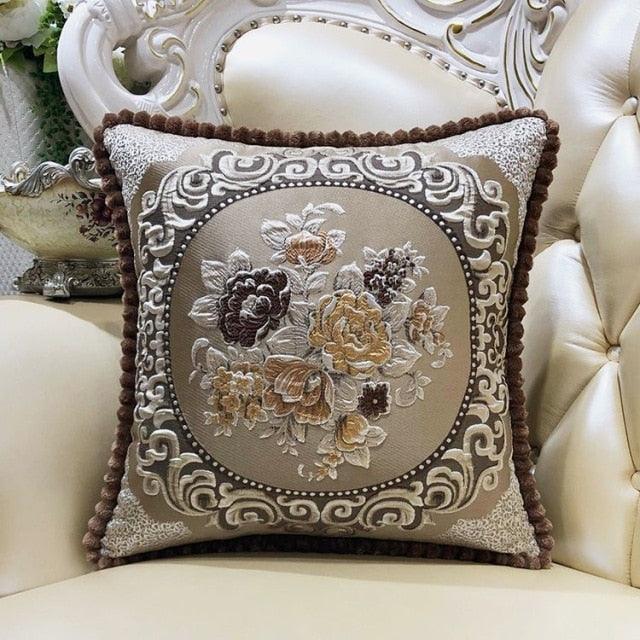 Luxury Sofa Pillow Case Living Room Pillows Bedside Backrest European Classical Aristocratic Style Throw Breathable Pillow Cases Lightweight Large Pillow Cover