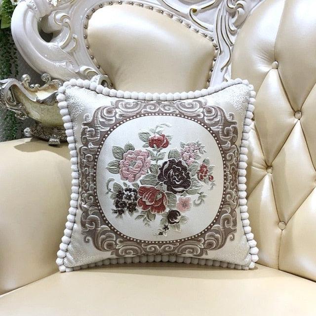 Luxury Sofa Pillow Case Living Room Pillows Bedside Backrest European Classical Aristocratic Style Throw Breathable Pillow Cases Lightweight Large Pillow Cover