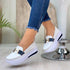 Luxury Spring Comfortable Women's Sneakers Fashion Lace Up Casual Little White Shoes Women Flats Walking Shoes Comfortable Elastic Casual Espadrilles Great Women Gift