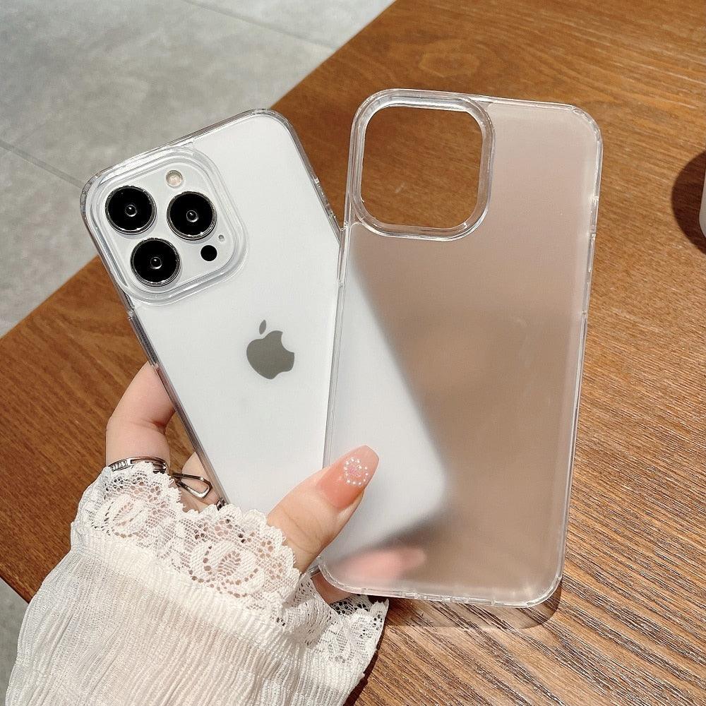 Luxury Transparent Hard iPhone Cover Mobile Case Mobile Cover Smartphone Case Phone Case For iPhone 14 13 12 11 Pro Max Mini X XR XS Soft Shockproof Bumper Back Cover