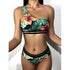 Luxury Women Black Bikini High Waist Swimwear Female 2 Pieces Set Swimsuit Bathing Suit Women Beach Women's High Waisted Bandage Bikini Set Two Piece Push Up Swimsuits