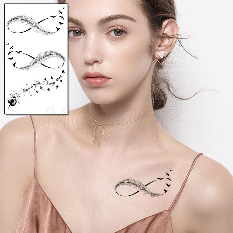 Luxury Womens Different Temporary Waterproof Tattoo Sticker Feather Dandelion Tattoos For Makeup Party - STEVVEX Beauty - 103, Arm Tattoo, Beauty, Bird Tattoo, Black Tattoos, Body Tattoo, Different Tattoo, Fashion Tattoo, Feather Tattoo, Leg Tattoo, Luxury Tattoo, Make up Tattoo, Stylish Tattoo, Tattoo, Waterproof Tattoo, Wedding Tattoo, Women Tattoo, Womens Tattoo - Stevvex.com