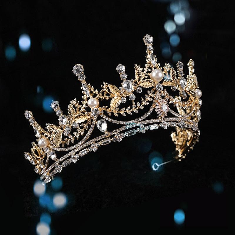 Luxury Zircon Bridal Tiaras Wedding Crown Rhinestone Headband Bridesmaid Hairband Hair Accessories Pearls Jewelry Bride Bride Princess Crowns Tiaras And Crowns For Tiaras For Girls Fairy Crown