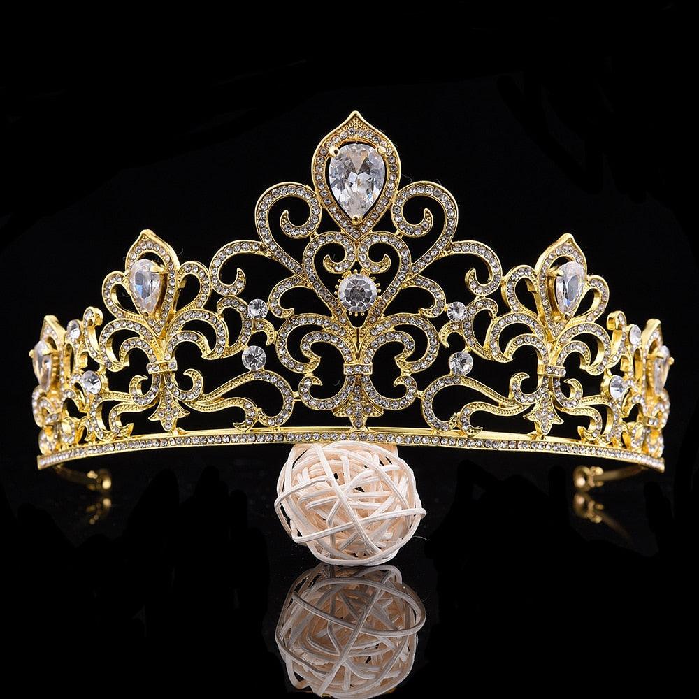 Luxury Zircon Bridal Tiaras Wedding Crown Rhinestone Headband Bridesmaid Hairband Hair Accessories Pearls Jewelry Bride Bride Princess Crowns Tiaras And Crowns For Tiaras For Girls Fairy Crown