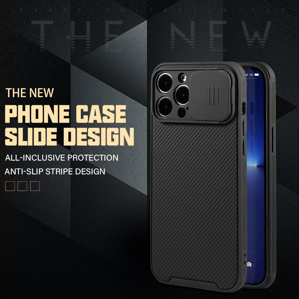 Magnetic Case for iPhone 13 12/13 12 Pro/13 12Pro Max Case Camera Protection Cover Silky Silicone Case with Slide Camera Lens Protection Shockproof Phone Case