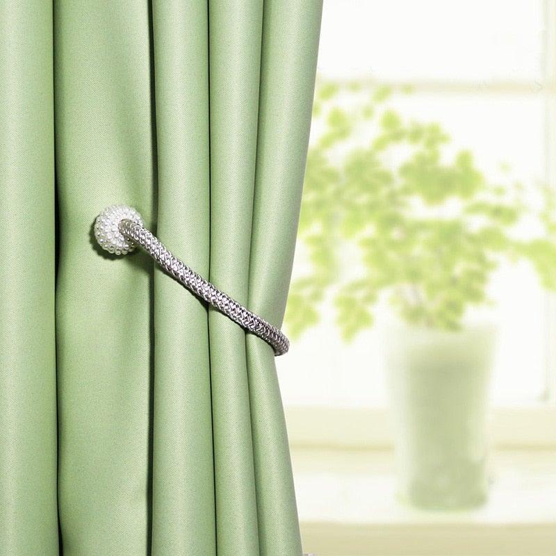 Magnetic Curtain Clip Room Accessories Pearl Ball Curtains Holder Tieback Home Decor Hanging Ball Buckle Tie Back Curtain Tiebacks Pearl Ball Home Curtain Buckle The Most Convenient Tie Backs Weave Clips Rope Straps Holder