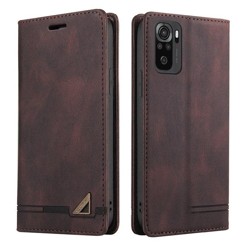 Magnetic Flip Leather Case For Redmi Note 10 10s 9 pro max 9T 9A 9C 8A K40 pro Wallet Cover For Xiaomi 10T Lite Poco X3nfc M3 F3  Redmi Note 11 Pro Wallet case with Card Holder Kickstand Magnetic Premium PU Leather