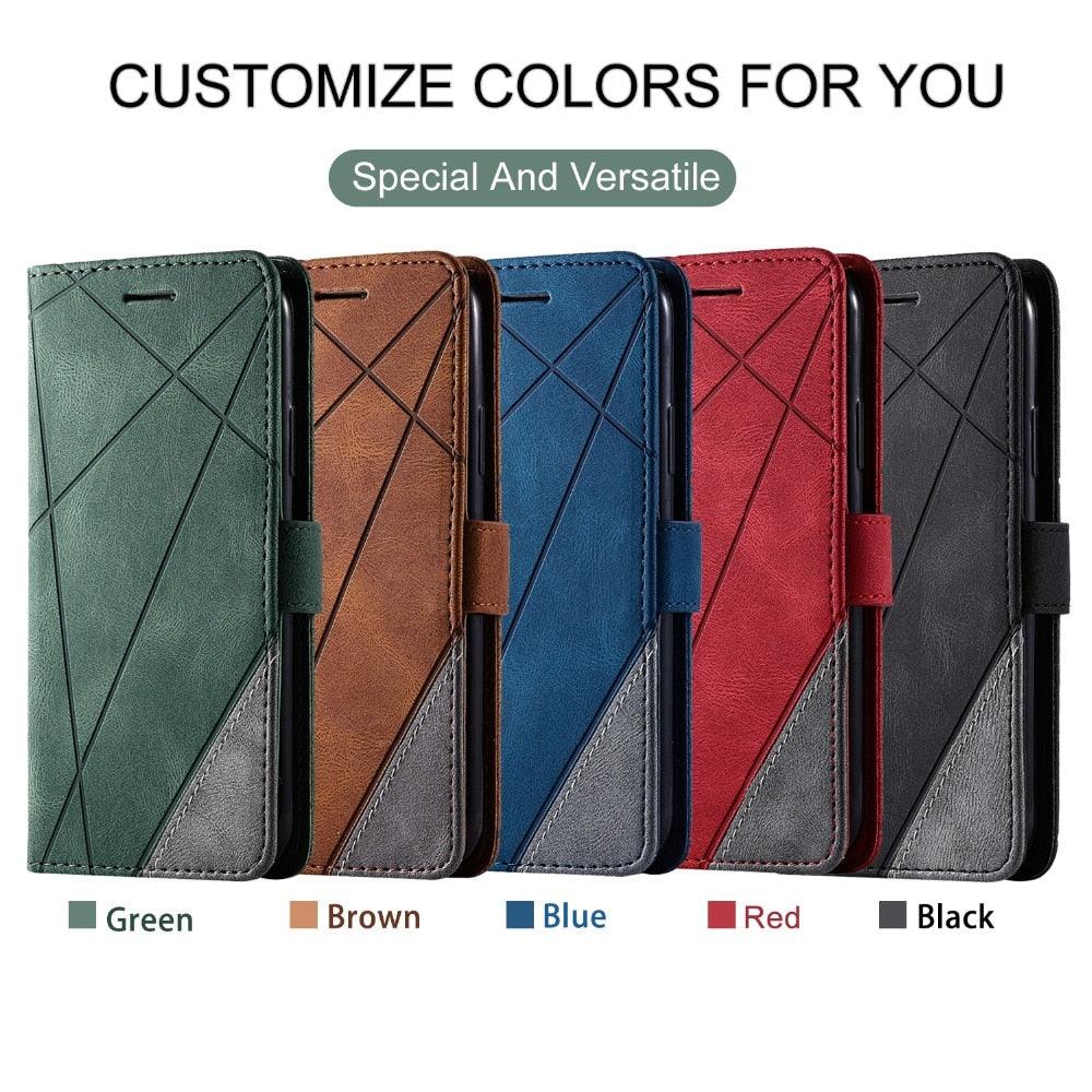 Magnetic Leather Case For iPhone 14 13 12 Mini 11 Pro Max XS XR 7 8 6 6S Plus SE 2023 Luxury Wallet Flip Card Holder Stand Cover Leather Wallet Case Magnetic Buckle Flip Folio Cover For iPhone