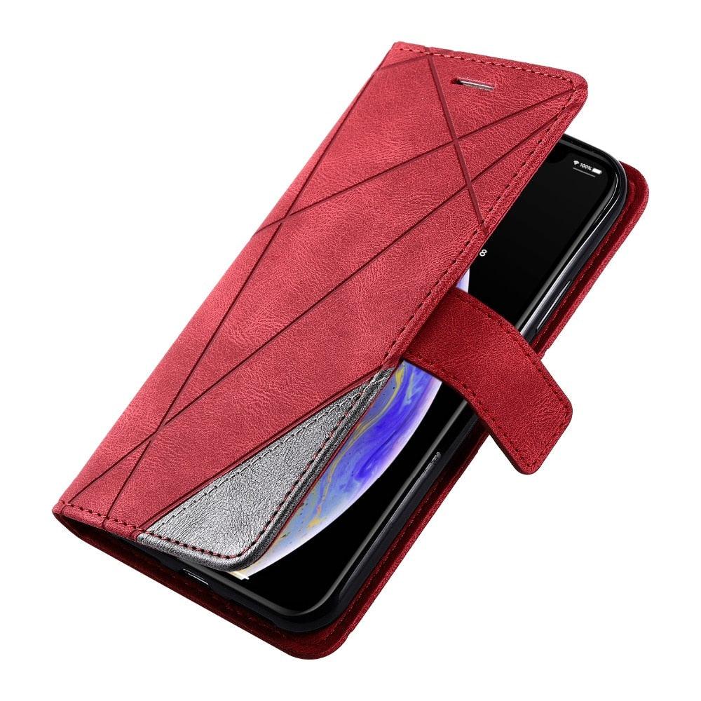 Magnetic Leather Case For iPhone 14 13 12 Mini 11 Pro Max XS XR 7 8 6 6S Plus SE 2023 Luxury Wallet Flip Card Holder Stand Cover Leather Wallet Case Magnetic Buckle Flip Folio Cover For iPhone