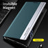 Magnetic Leather Case For Xiaomi Mi 11T 10T 11 10 POCO F3 M3 M4 X3 X4 NFC Redmi Note 8 8T 9 9T 9S 9A 9C 10 11 Pro Max Flip Cover Electroplated Adsorption Flip Leather Case Phone Accessories