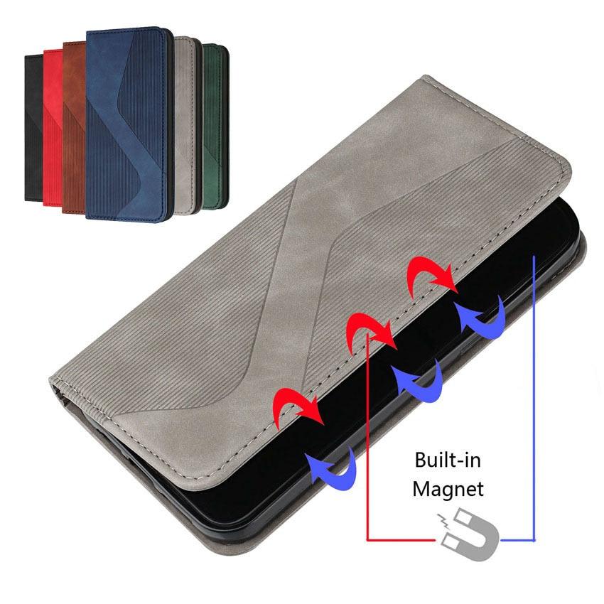 Magnetic Leather Case For Xiaomi Redmi Note 8 9 10 8T 9T 9S 10S 9A 9C Pro 11 POCO M3 X3 NFC Wallet Flip Stand Phone Book Cover Pattern PU Leather Wallet Folio Card Holder Shockproof Protective Case