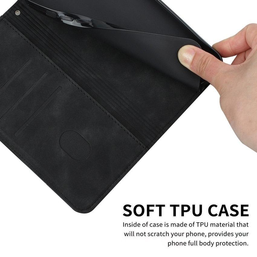 Magnetic Leather Case For Xiaomi Redmi Note 8 9 10 8T 9T 9S 10S 9A 9C Pro 11 POCO M3 X3 NFC Wallet Flip Stand Phone Book Cover Pattern PU Leather Wallet Folio Card Holder Shockproof Protective Case