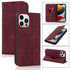 Magnetic Leather Wallet Phone Cover for iPhone 14 Plus 13 Pro Max 12 Mini for Wireless Charging Kickstand Card Case Magnetic Flip PU Leather Phone Case with Card Holder Slots Kickstand Shockproof Case