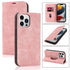 Magnetic Leather Wallet Phone Cover for iPhone 14 Plus 13 Pro Max 12 Mini for Wireless Charging Kickstand Card Case Magnetic Flip PU Leather Phone Case with Card Holder Slots Kickstand Shockproof Case