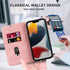 Magnetic Leather Wallet Phone Cover for iPhone 14 Plus 13 Pro Max 12 Mini for Wireless Charging Kickstand Card Case Magnetic Flip PU Leather Phone Case with Card Holder Slots Kickstand Shockproof Case