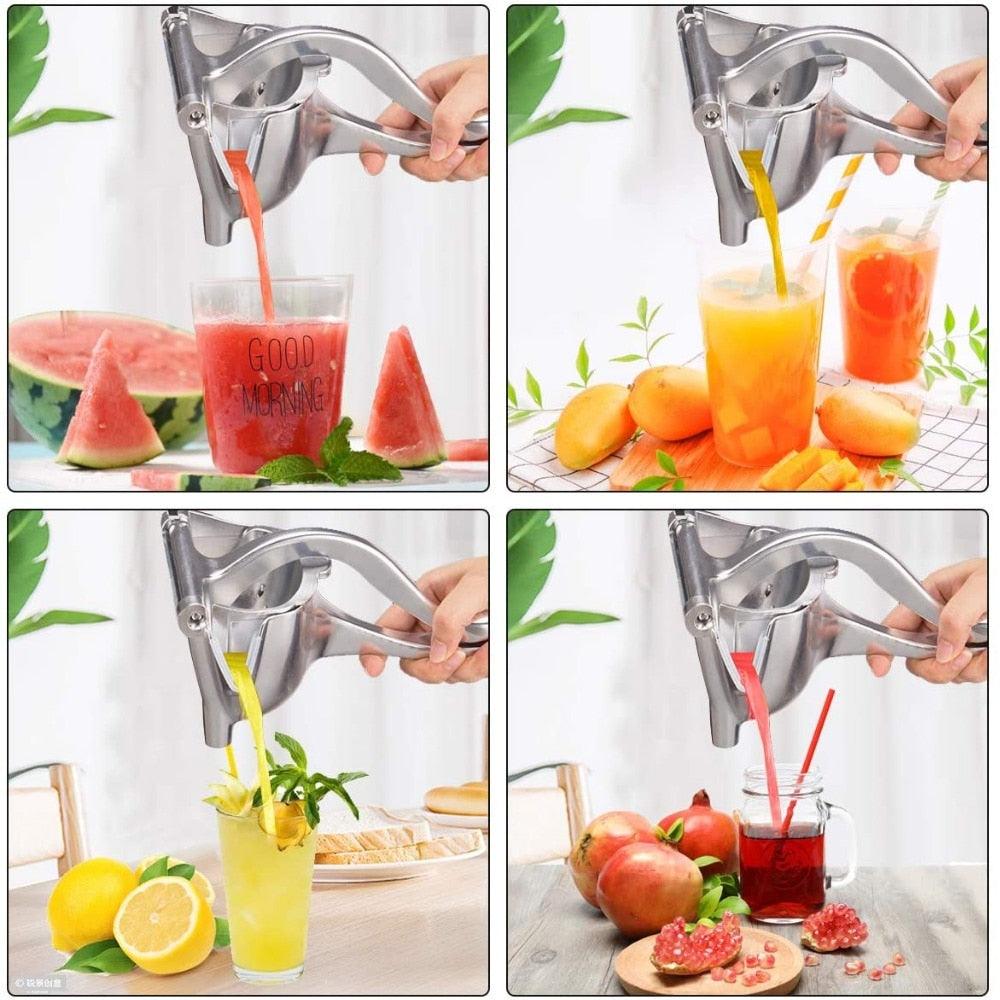 Manual Juice Squeezer Aluminum Alloy Hand Pressure Juicer Pomegranate Orange Lemon Sugar Cane Juice Kitchen Fruit Tool Fruit Juicer Manual Juicer Instant Juicer Orange Juicer Steel Handle Juicer