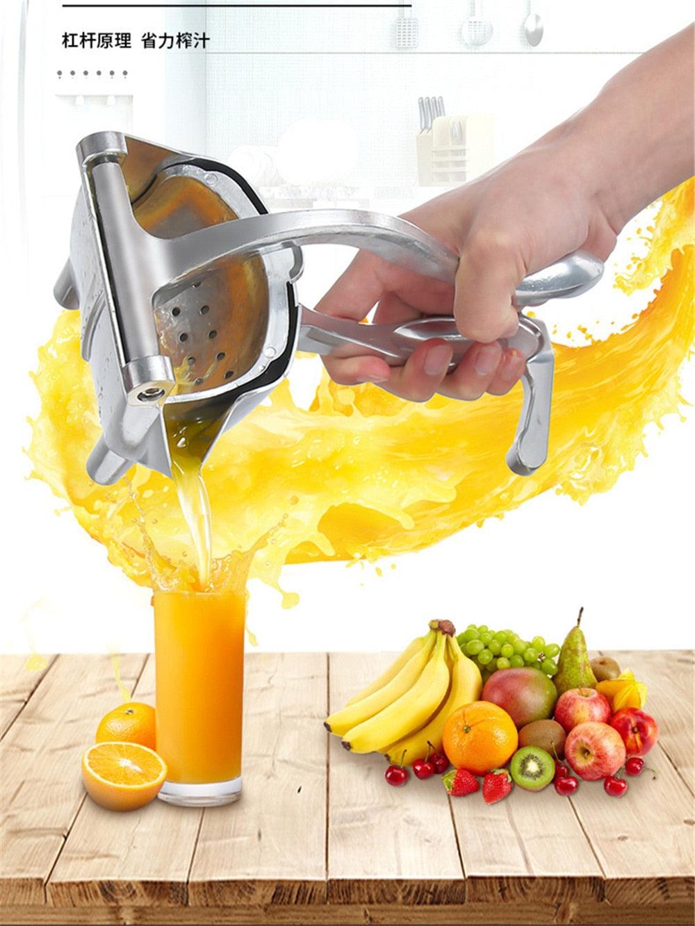 Manual Juice Squeezer Aluminum Alloy Hand Pressure Juicer Pomegranate Orange Lemon Sugar Cane Juice Kitchen Fruit Tool Fruit Juicer Manual Juicer Instant Juicer Orange Juicer Steel Handle Juicer