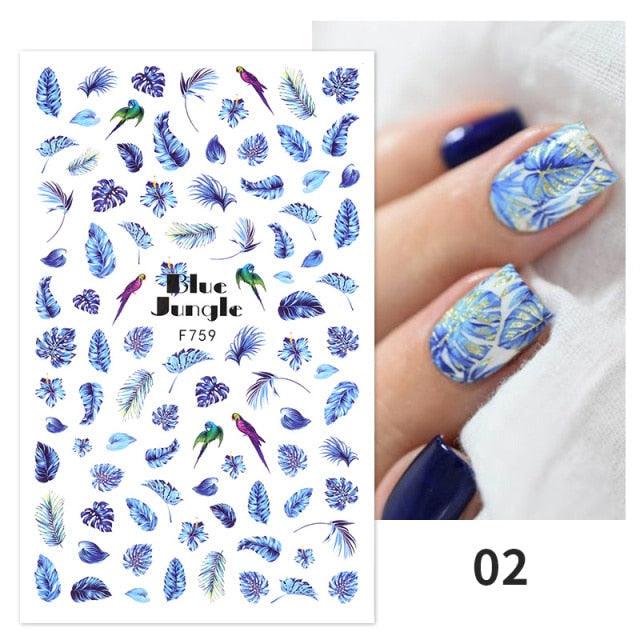 Maple Leaves 3D Nail Stickers Fall Leaf Flowers Line Sliders For Nails Self Adhesive Stickers Autumn Manicuring Decals Transfer Nail Decals Sticker For Pretty Girl Self-Adhesive Nail Decals Designer Nail Stickers for Acrylic