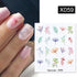 Marble Blooming 3D Nail Sticker Decals Flower Leaves Transfer Water Sliders Abstract Geometric Lines Nail Watermark Decals iridescent Decoration Nail Self-Adhesive Decals Nail Stickers Water Transfer Fresh Nail Decals for Nail Art Butterfly Palm