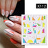 Marble Blooming 3D Nail Sticker Decals Flower Leaves Transfer Water Sliders Abstract Geometric Lines Nail Watermark Decals iridescent Decoration Nail Self-Adhesive Decals Nail Stickers Water Transfer Fresh Nail Decals for Nail Art Butterfly Palm