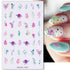 Marble Blooming 3D Nail Sticker Decals Flower Leaves Transfer Water Sliders Abstract Geometric Lines Nail Watermark Decals iridescent Decoration Nail Self-Adhesive Decals Nail Stickers Water Transfer Fresh Nail Decals for Nail Art Butterfly Palm