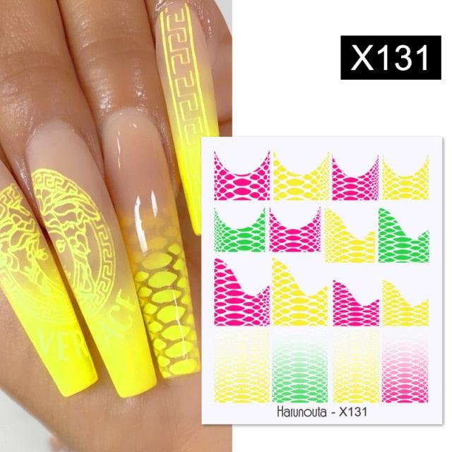 Marble Blooming 3D Nail Sticker Decals Flower Leaves Transfer Water Sliders Abstract Geometric Lines Nail Watermark Decals iridescent Decoration Nail Self-Adhesive Decals Nail Stickers Water Transfer Fresh Nail Decals for Nail Art Butterfly Palm