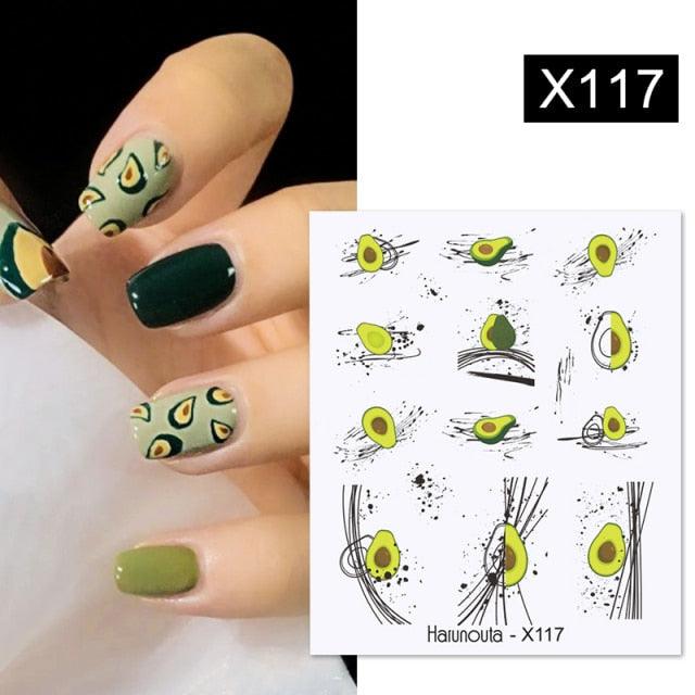 Marble Blooming 3D Nail Sticker Decals Flower Leaves Transfer Water Sliders Abstract Geometric Lines Nail Watermark Decals iridescent Decoration Nail Self-Adhesive Decals Nail Stickers Water Transfer Fresh Nail Decals for Nail Art Butterfly Palm