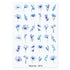 Marble Blooming 3D Nail Sticker Decals Flower Leaves Transfer Water Sliders Abstract Geometric Lines Nail Watermark Decals iridescent Decoration Nail Self-Adhesive Decals Nail Stickers Water Transfer Fresh Nail Decals for Nail Art Butterfly Palm