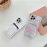 Marble Card Holder Flower Leopard Print Phone Case For iPhone 11 12 13 Pro Max Wallet Soft Silicone Cover Silicone Grey White Shiny Slim Soft Scratch Resistant Case