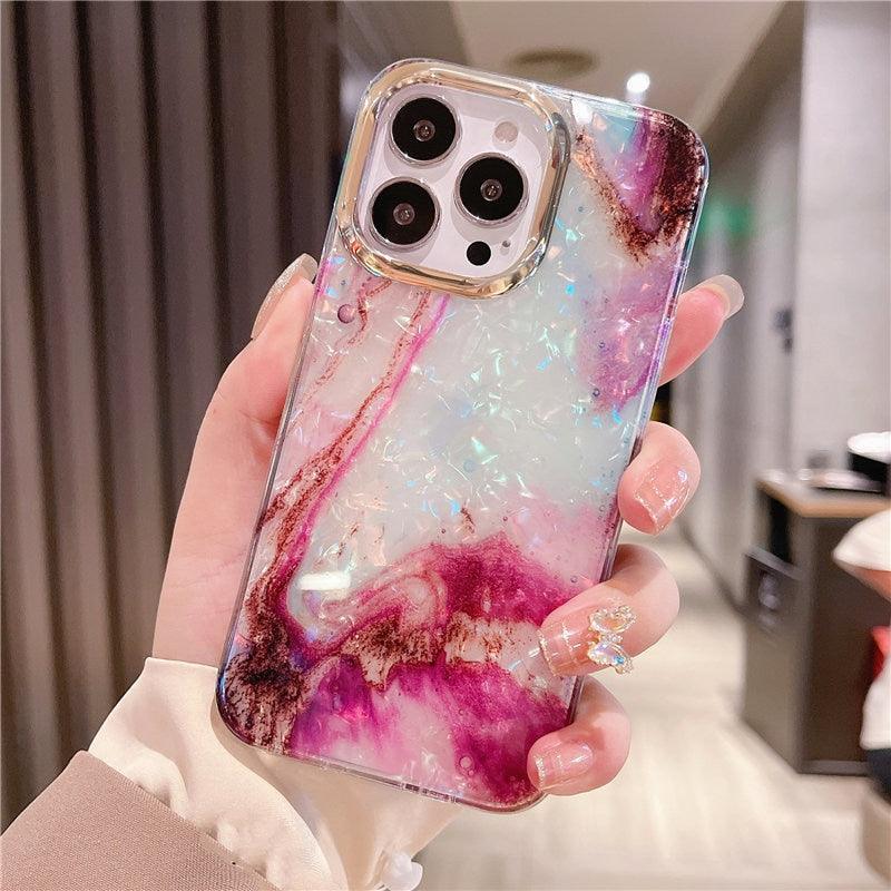 Marble Pattern Slim Shockproof Protective Soft Design for Girls Women Cute Case Cover For iPhone 13 Pro Max Glitter Marble Phone Case For iPhone 12 11 Pro Max XS Max XR Shockproof Cover