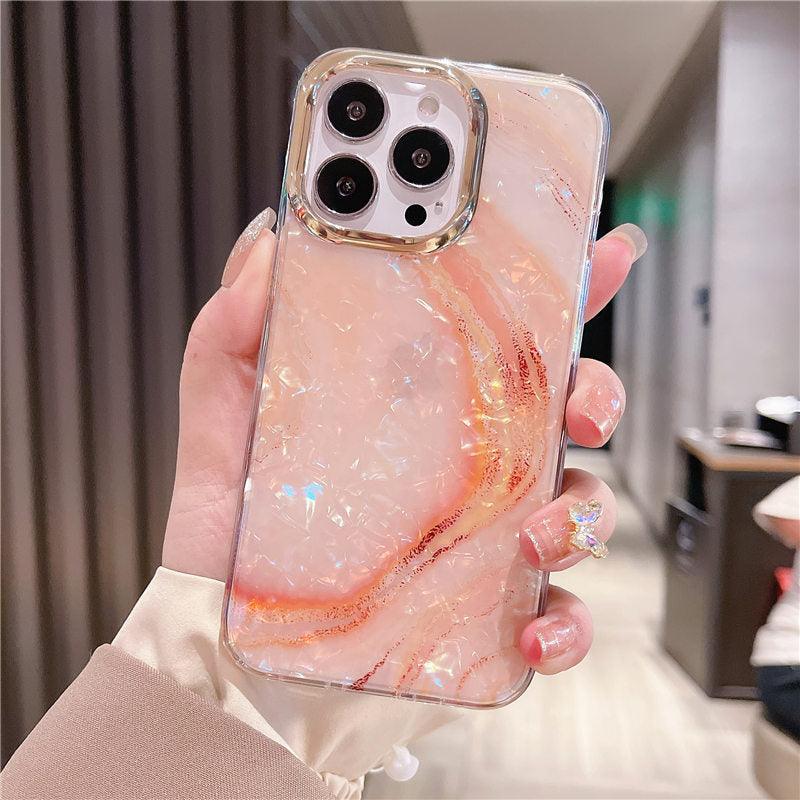 Marble Pattern Slim Shockproof Protective Soft Design for Girls Women Cute Case Cover For iPhone 13 Pro Max Glitter Marble Phone Case For iPhone 12 11 Pro Max XS Max XR Shockproof Cover