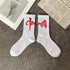 Marble Print New Style Harajuku Skateboard Long Socks Creative Fun Lightning Hip Hop Style Socks Streetwear Casual Cotton Socks Unisex Street Couple Socks For Men And Women