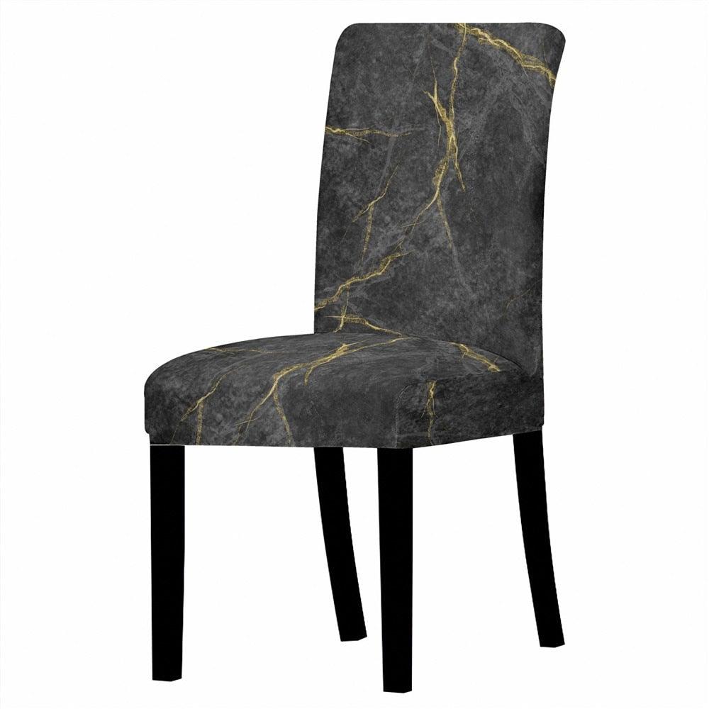 Marble Stretch Chair Cover For Dining Room Anti-Dirty Elastic Seat Cover Removable Slipcover For Banquet Wedding Party Glitter Crackle Chair Covers for Dining Room/Kitchen/Hotel/Ceremony, White Marble Soft Stretch Chair Protectors Removable Washable Slipc