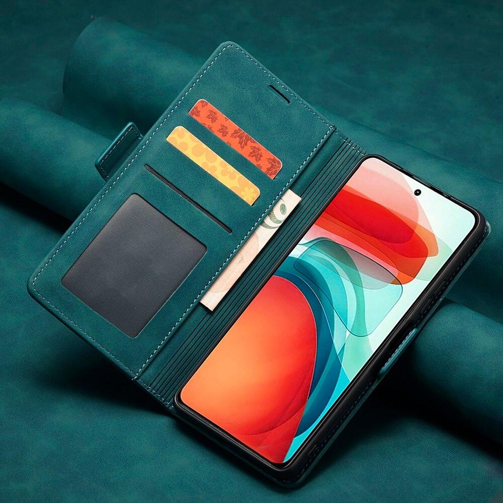 Matte Flip Cover for Poco X4 X3 NFC GT M3 M4 Pro 5G Xiaomi 11T Lite Redmi 10C 10A Redmi Note 11S 11E 10S Pro Wallet Leather Case Matte Magnetic Horizontal Flip Leather Case with Holder And Card Slots