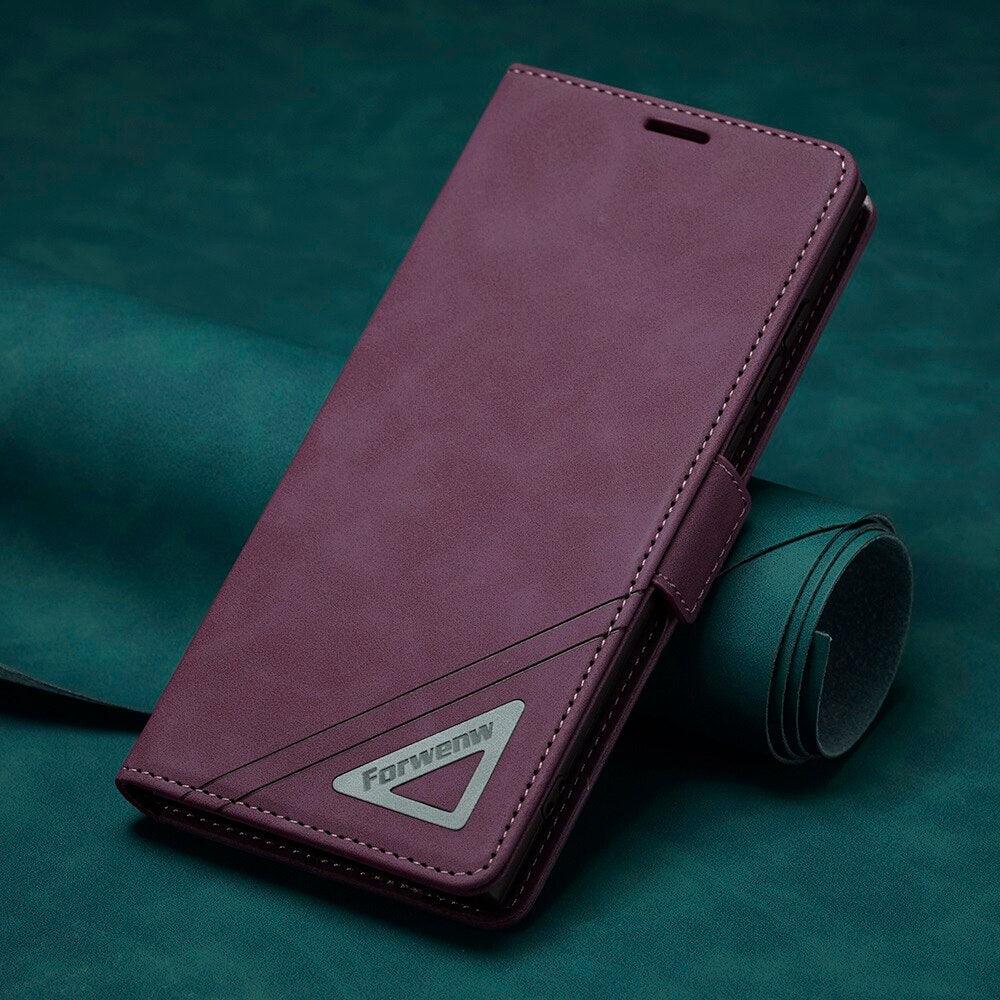 Matte Flip Cover for Poco X4 X3 NFC GT M3 M4 Pro 5G Xiaomi 11T Lite Redmi 10C 10A Redmi Note 11S 11E 10S Pro Wallet Leather Case Matte Magnetic Horizontal Flip Leather Case with Holder And Card Slots