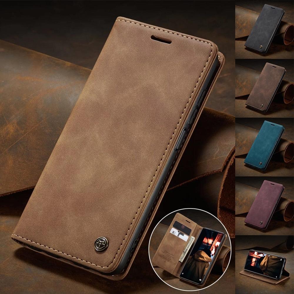 Matte Leather Case for Xiaomi Mi 9T CC9 10T 11T 12T Pro Lite 5G Redmi Note 8 9s 10 11 11S Pro Wallet Flip Cover Poco F3 M3 Pro  Women with Card Holder Kickstand Magnetic Leather Flip Case