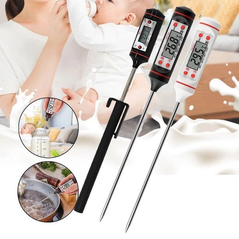 Meat Digital Cooking Food Kitchen BBQ Thermometer Digital Candy Candle Thermometer Cooking Kitchen BBQ Grill Thermometer Probe Instant Read Thermometer for Liquids Pork Milk Water Milk Oil Liquid Oven Digital Temperature Sensor Meter Thermocouple