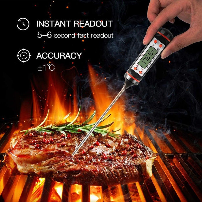 Meat Thermometer Digital Cooking Food Digital Candy Cooking Thermometer Kitchen Cooking Thermometer Instant Read for BBQ Grill Oil Milk Bath Water Deep Fry Kitchen BBQ Probe Water Milk Oil Liquid Oven Digital Temperature Sensor Meter Thermocouple