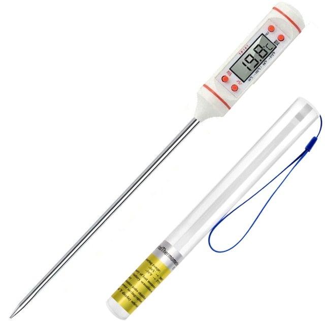 Meat Thermometer Digital Cooking Food Digital Candy Cooking Thermometer Kitchen Cooking Thermometer Instant Read for BBQ Grill Oil Milk Bath Water Deep Fry Kitchen BBQ Probe Water Milk Oil Liquid Oven Digital Temperature Sensor Meter Thermocouple