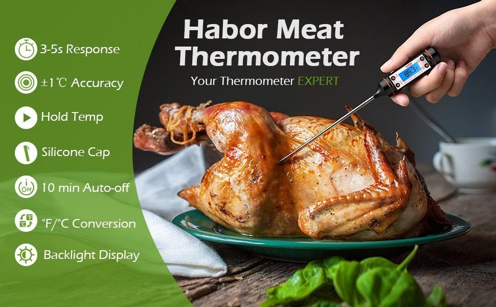 Meat Thermometer Digital Cooking Food Digital Candy Cooking Thermometer Kitchen Cooking Thermometer Instant Read for BBQ Grill Oil Milk Bath Water Deep Fry Kitchen BBQ Probe Water Milk Oil Liquid Oven Digital Temperature Sensor Meter Thermocouple