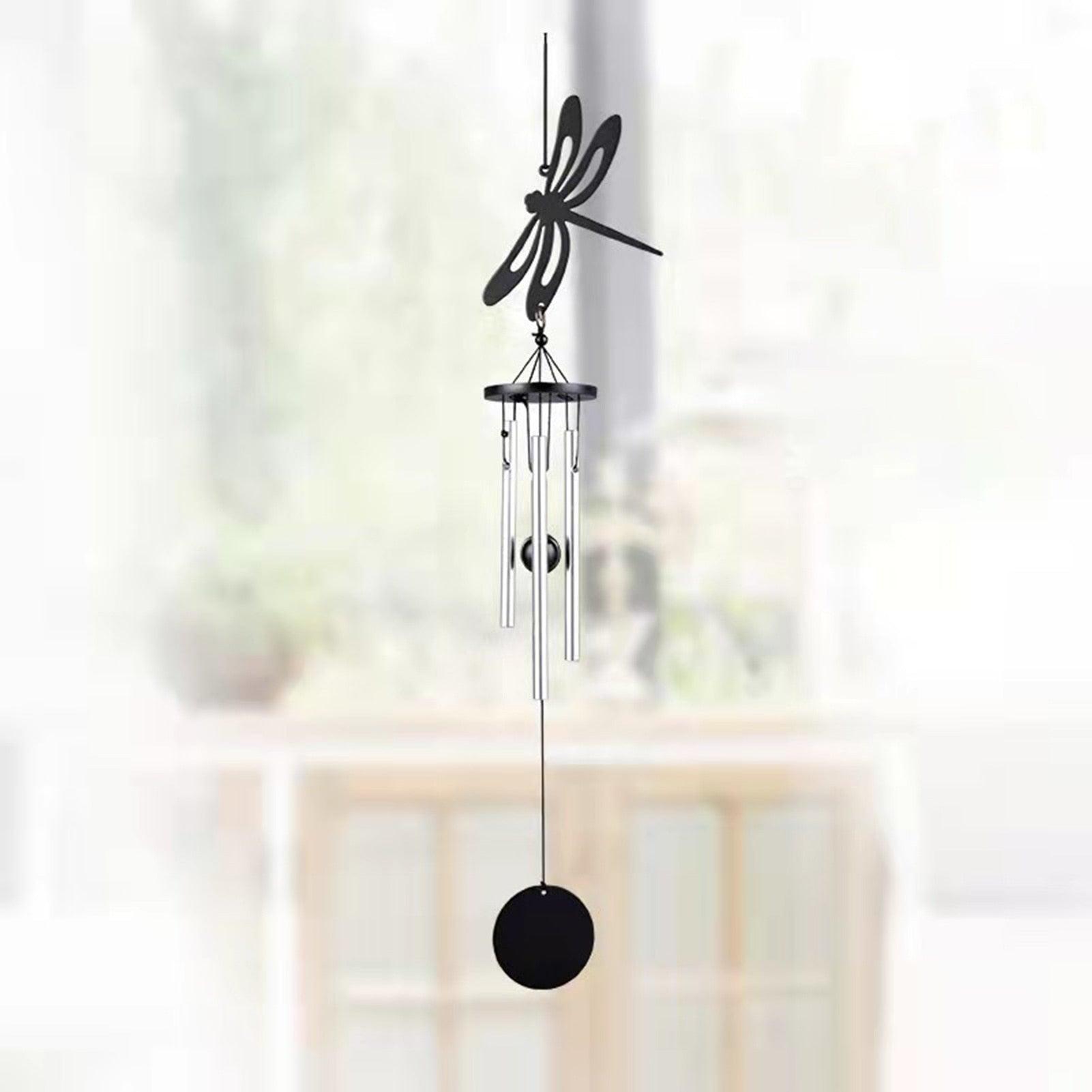 Memorial Butterfly Wind Chimes Angel Butterfly Wings Flying Bird Wind Chimes Art Wings Wind Chime Hummingbird Wind Chime Gift Of Love One Mom Dad Daughter Outdoor Large Chimes For Patio Garden Porch Yard Black Hanging Decoration