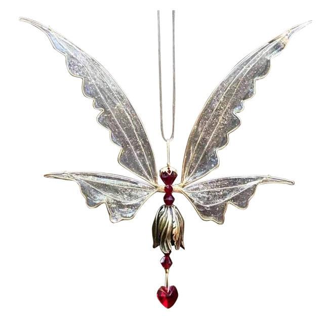 Memorial Butterfly Wind Chimes Angel Butterfly Wings Flying Bird Wind Chimes Art Wings Wind Chime Hummingbird Wind Chime Gift Of Love One Mom Dad Daughter Outdoor Large Chimes For Patio Garden Porch Yard Black Hanging Decoration