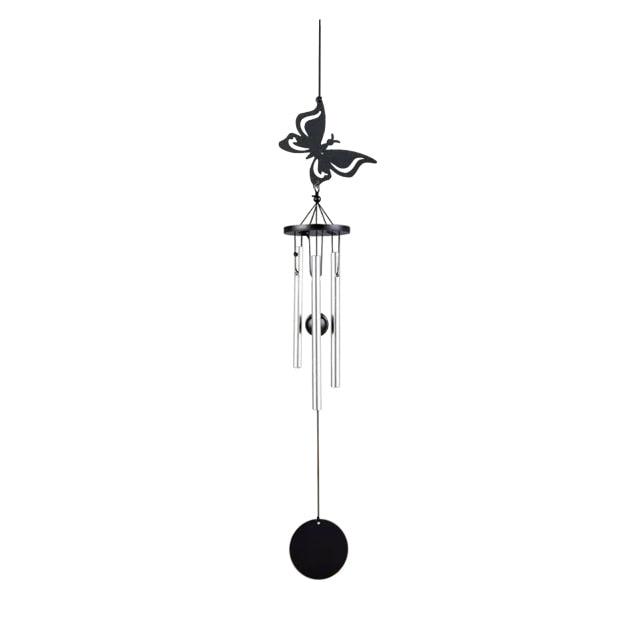 Memorial Butterfly Wind Chimes Angel Butterfly Wings Flying Bird Wind Chimes Art Wings Wind Chime Hummingbird Wind Chime Gift Of Love One Mom Dad Daughter Outdoor Large Chimes For Patio Garden Porch Yard Black Hanging Decoration