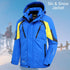 Men Blue Winter Outdoor Jacket New Ski Snow Warm Jacket Coat New Design Stylish Men's Breathable Jacket Comfortable Casual Hooded Waterproof Thick Fleece Jackets For Men Detachable Hood Jacket