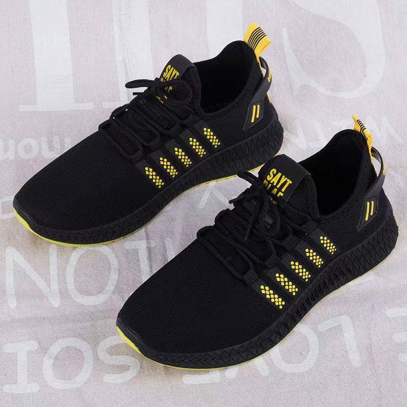 Men Breathable Sneakers Casual Lightweight Running Trainers Mesh Comfortable Sport Fashion Lace Up Mens Mesh Flats Comfortable Walking Mens Sneakers