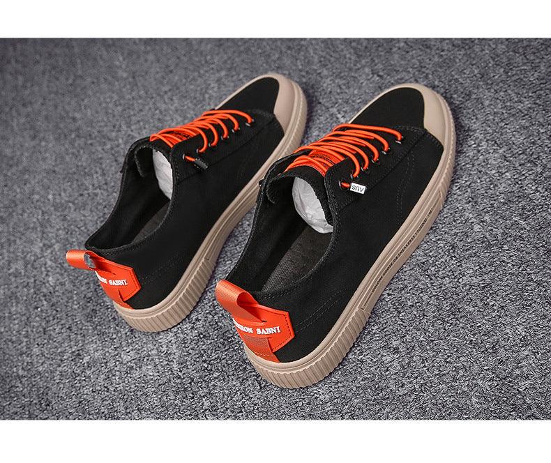 Men Elegant Flat Shoes New Canvas Comfortable Mens Shoes Fashion Sneakers Casual Design Sneakers Comfortable Outdoor Sport Walking Fashion Sneakers