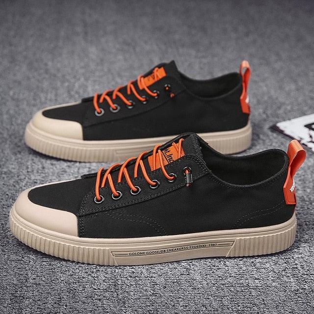 Men Elegant Flat Shoes New Canvas Comfortable Mens Shoes Fashion Sneakers Casual Design Sneakers Comfortable Outdoor Sport Walking Fashion Sneakers