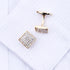 Men Elegant Jewelry Shirt Cufflink Wedding Cuffs Link Gold Luxury Male Gorgeous Cuff Links Anniversary Gift Husband Present Formal Cufflinks For Office